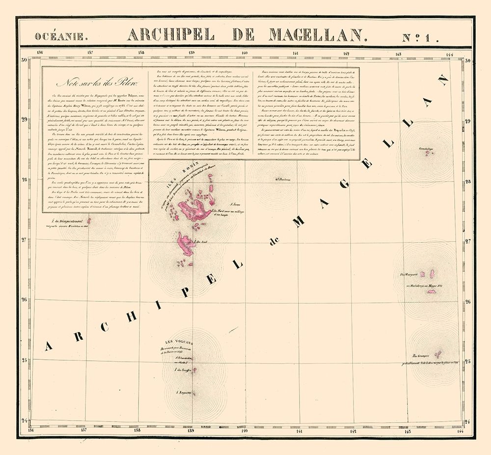 Archipel de Magellan Japan - Vandermaelen 1827