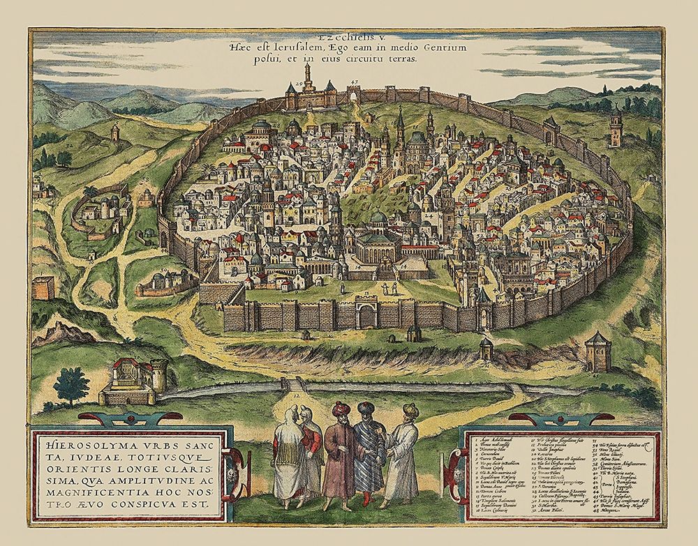 The Holy City Jerusalem Israel - Braun 1575