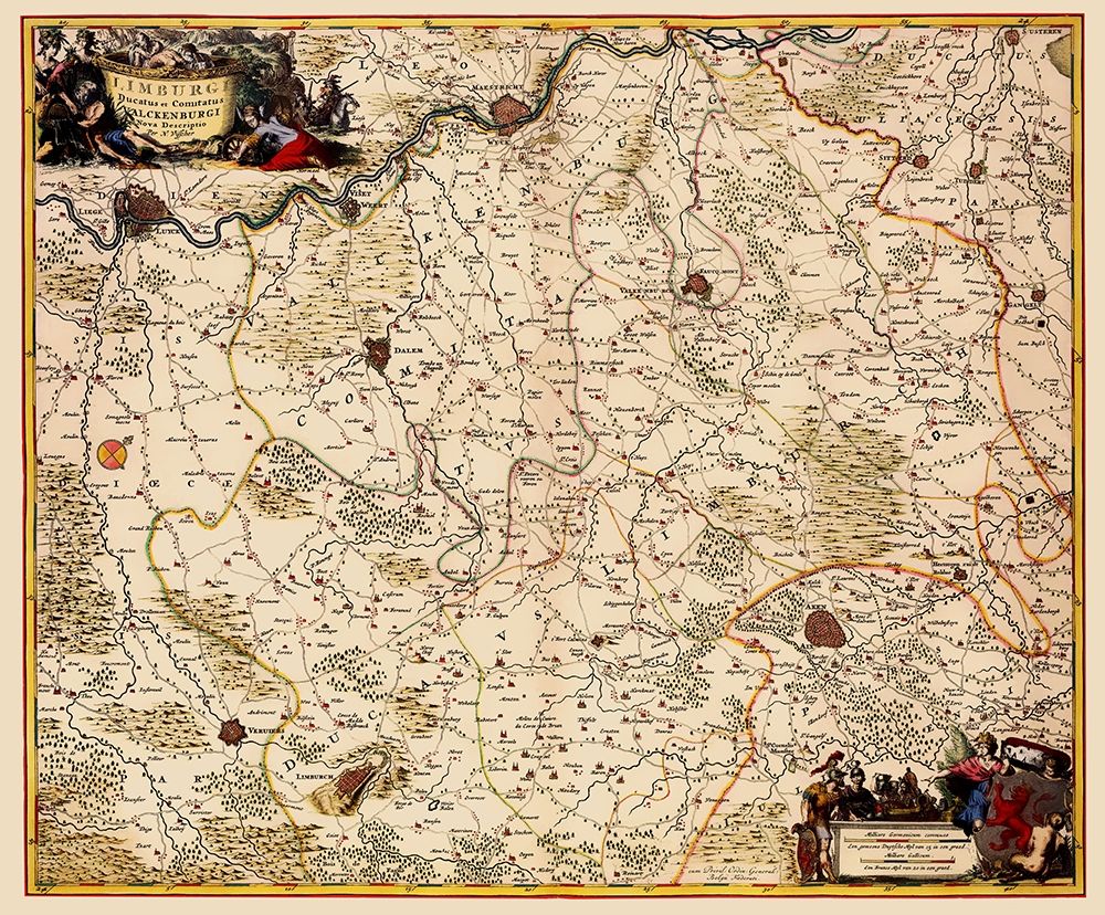 Benelux Limburg Valkenburg Belgium - Visscher 1680