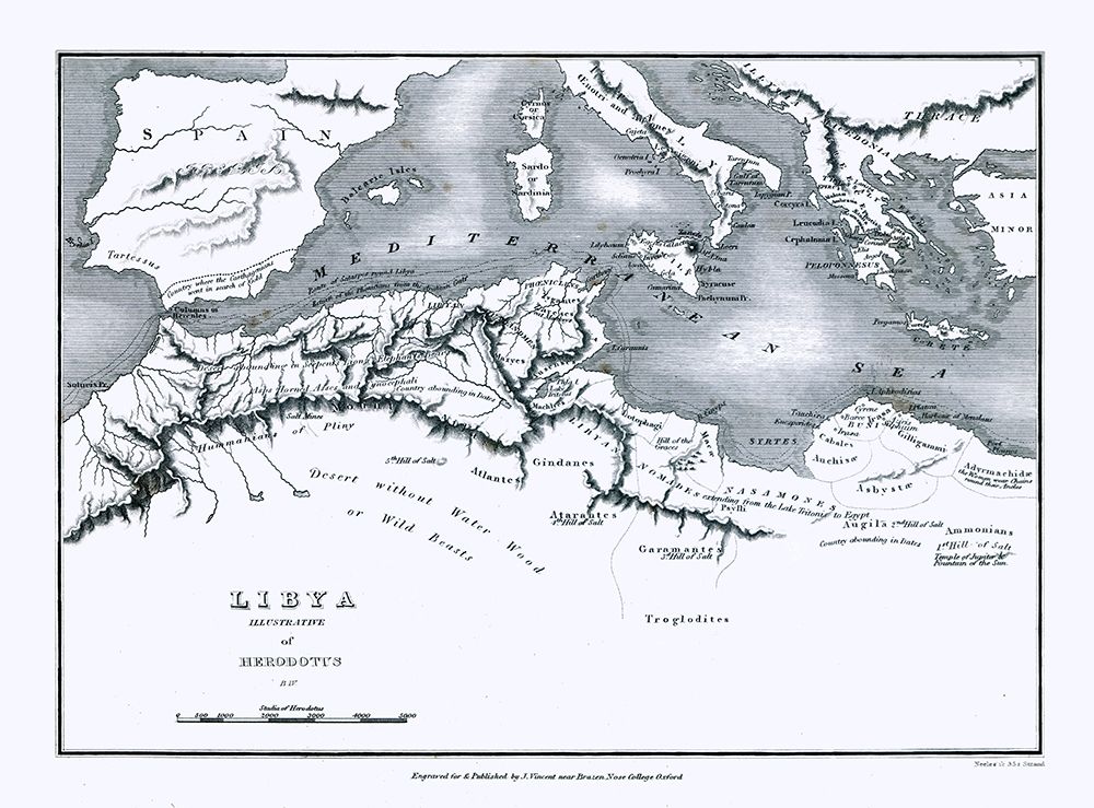 Herodotus Africa Libya - Oxford 1828