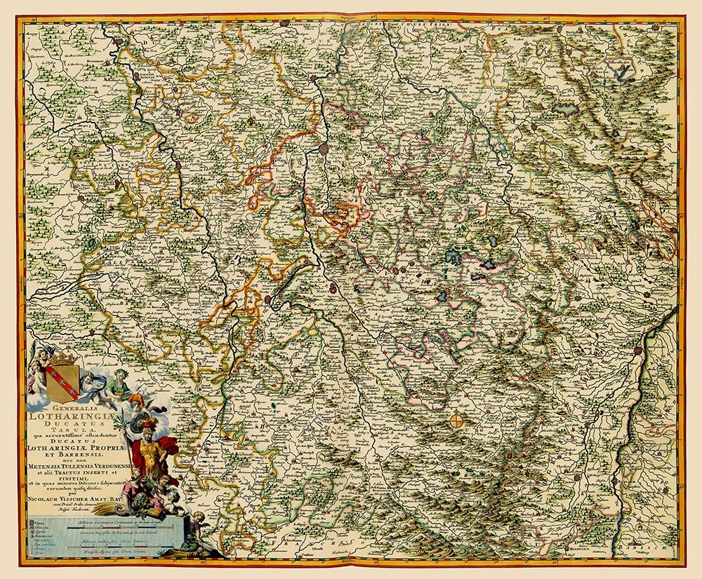 Lorraine Region France - Visscher 1681