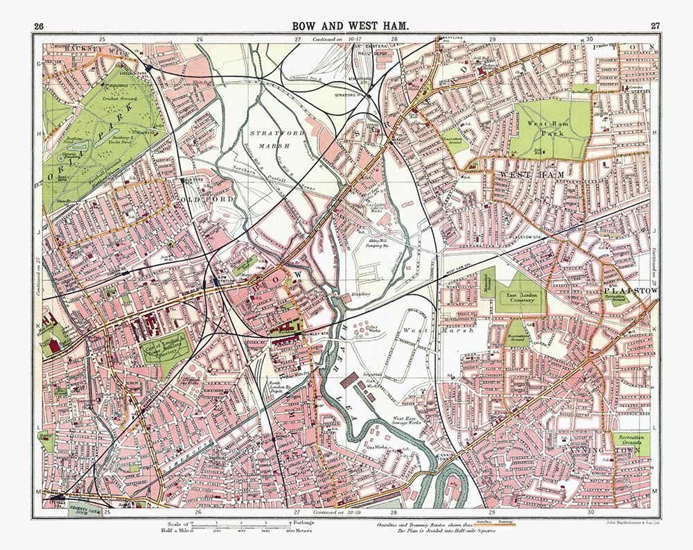 Bow West Ham London UK - Bartholomew 1921