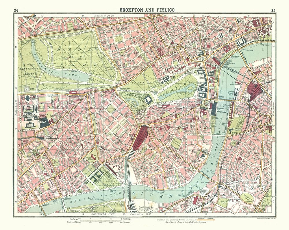 Brompton Pimlico London UK - Bartholomew 1921