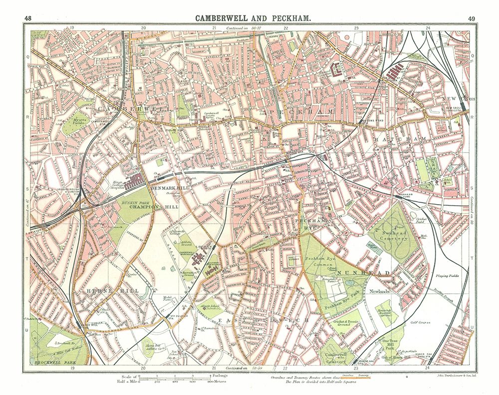 Camberwell Peckham London UK - Bartholomew 1921