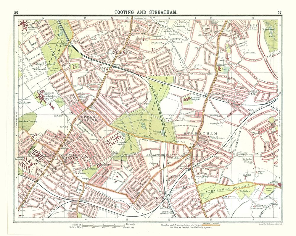 Tooting Streatham London UK - Bartholomew 1921