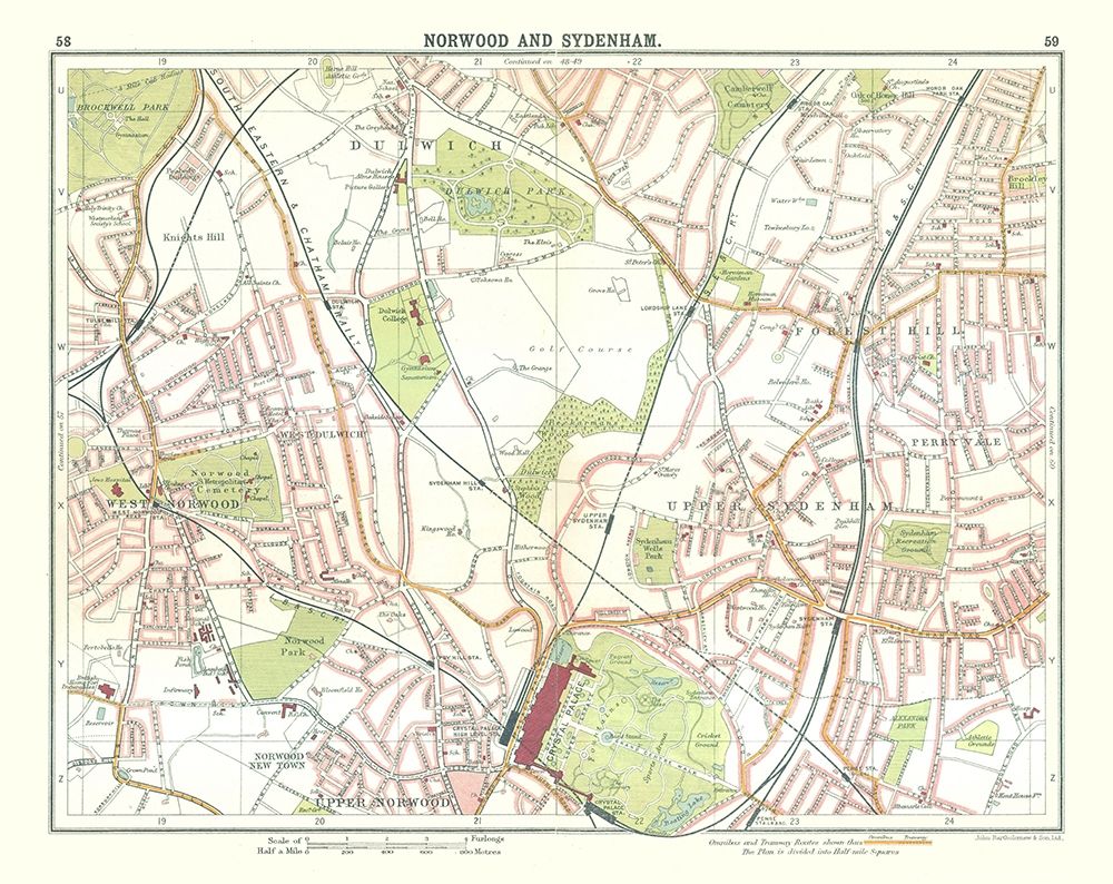 Norwood Sydenham London UK  - Bartholomew 1921
