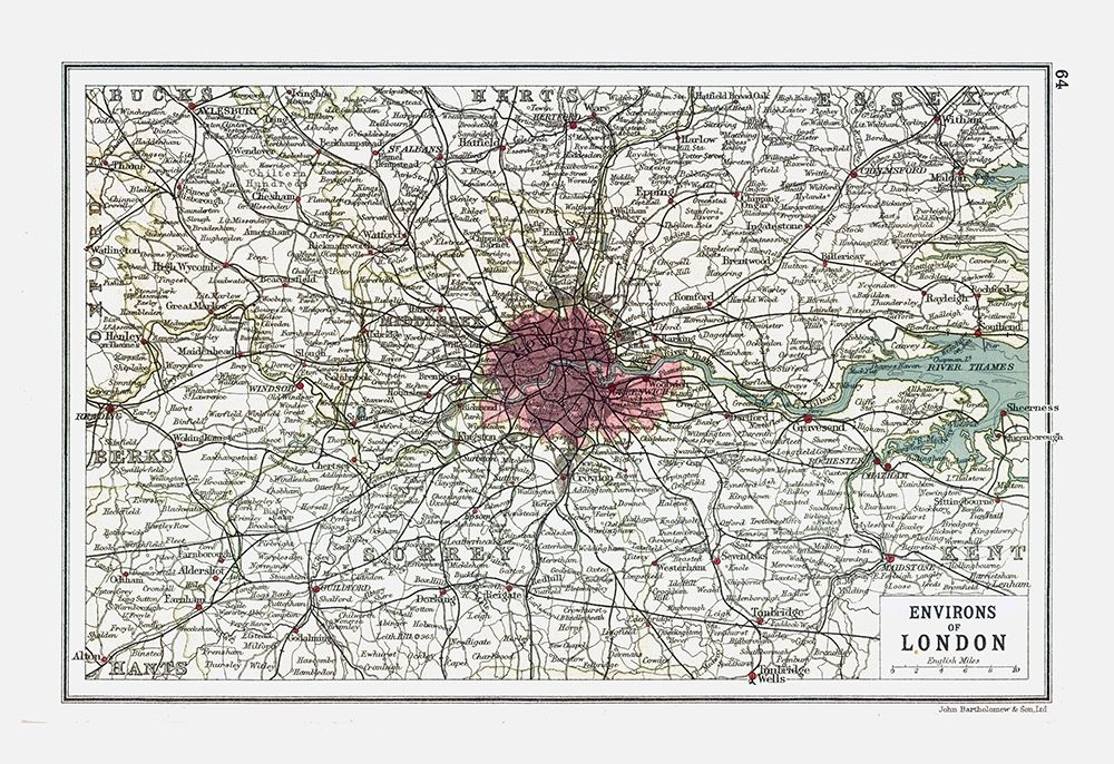 London UK - Bartholomew 1921