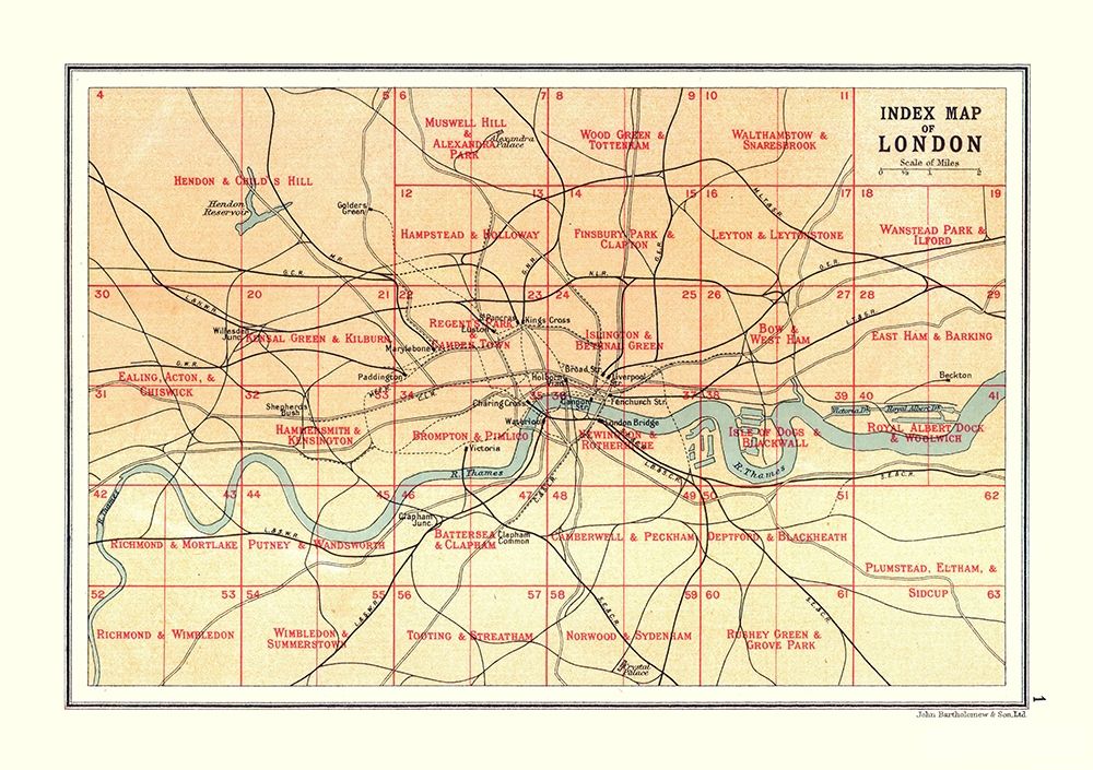 Index London UK - Bartholomew 1921