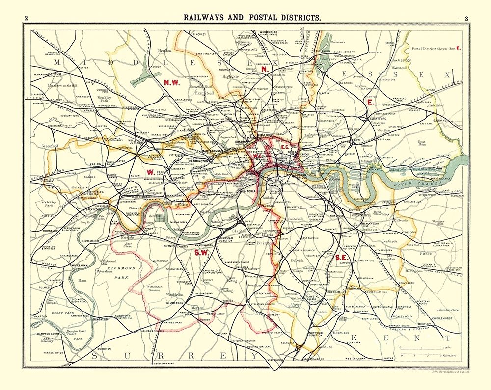 Railways Postal Districts London UK