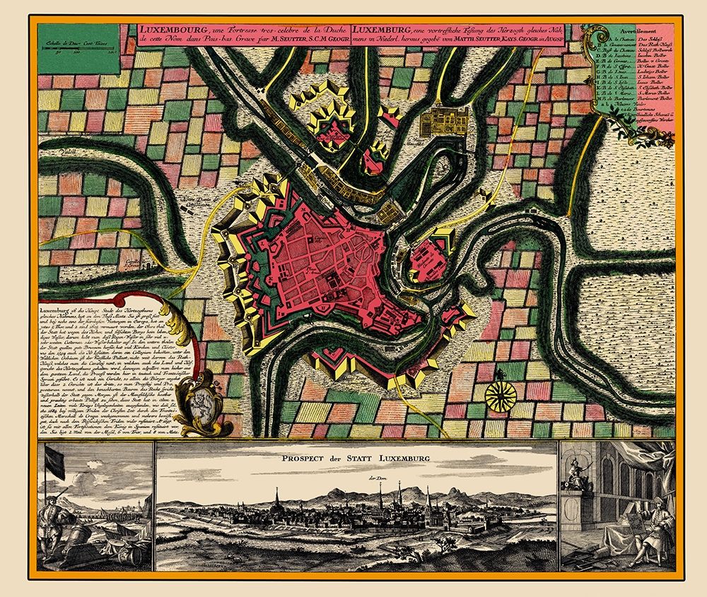 Benelux Luxembourg - Seutter 1730