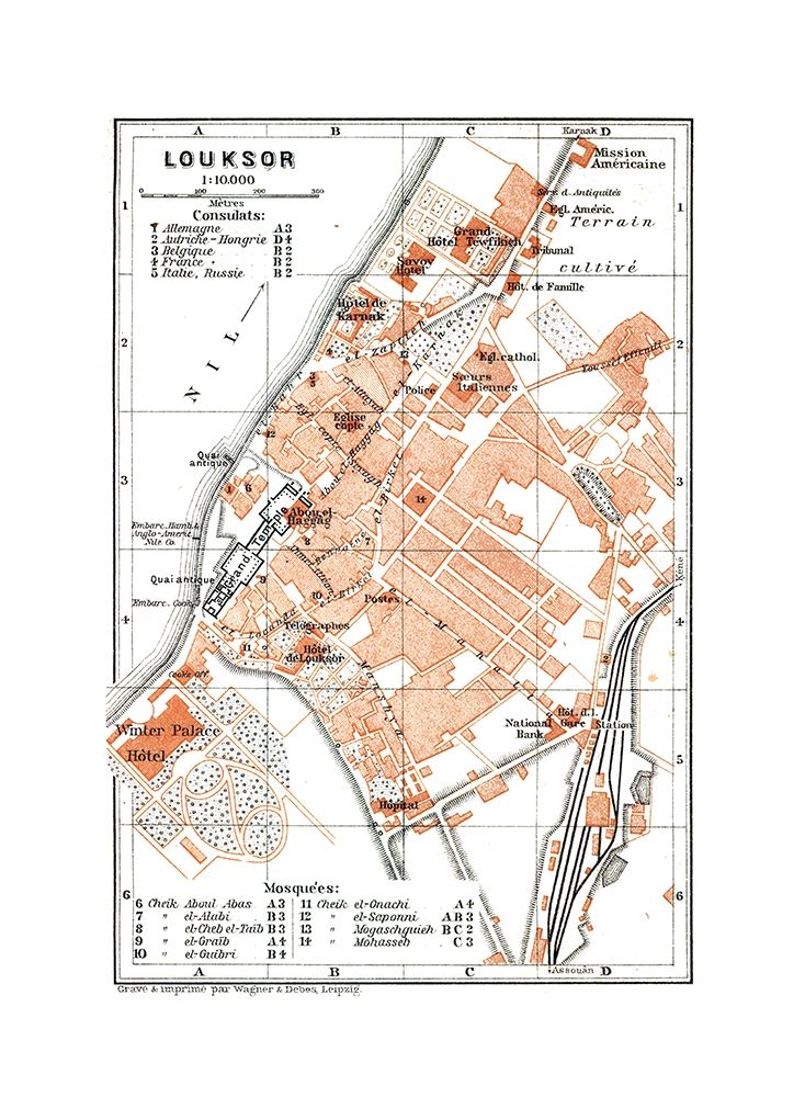 Africa Luxor Egypt - Baedeker 1913
