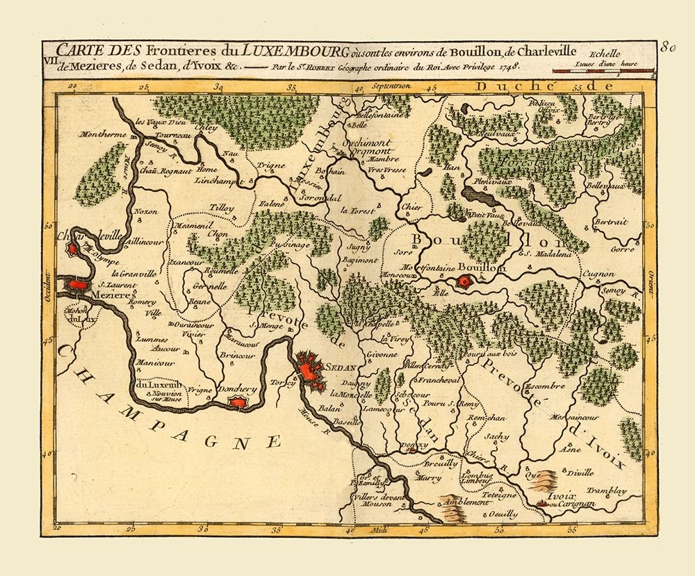 Sedan France Bouillon Belgium - Robert 1748