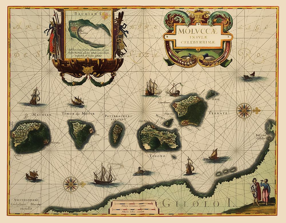 Asia Maluku Islands Indonesia - Blaeu 1630