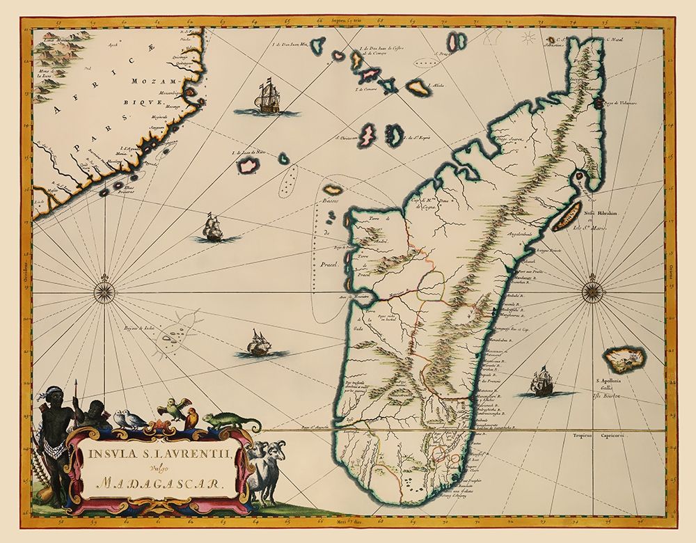 Madagascar Africa - Blaeu 1662