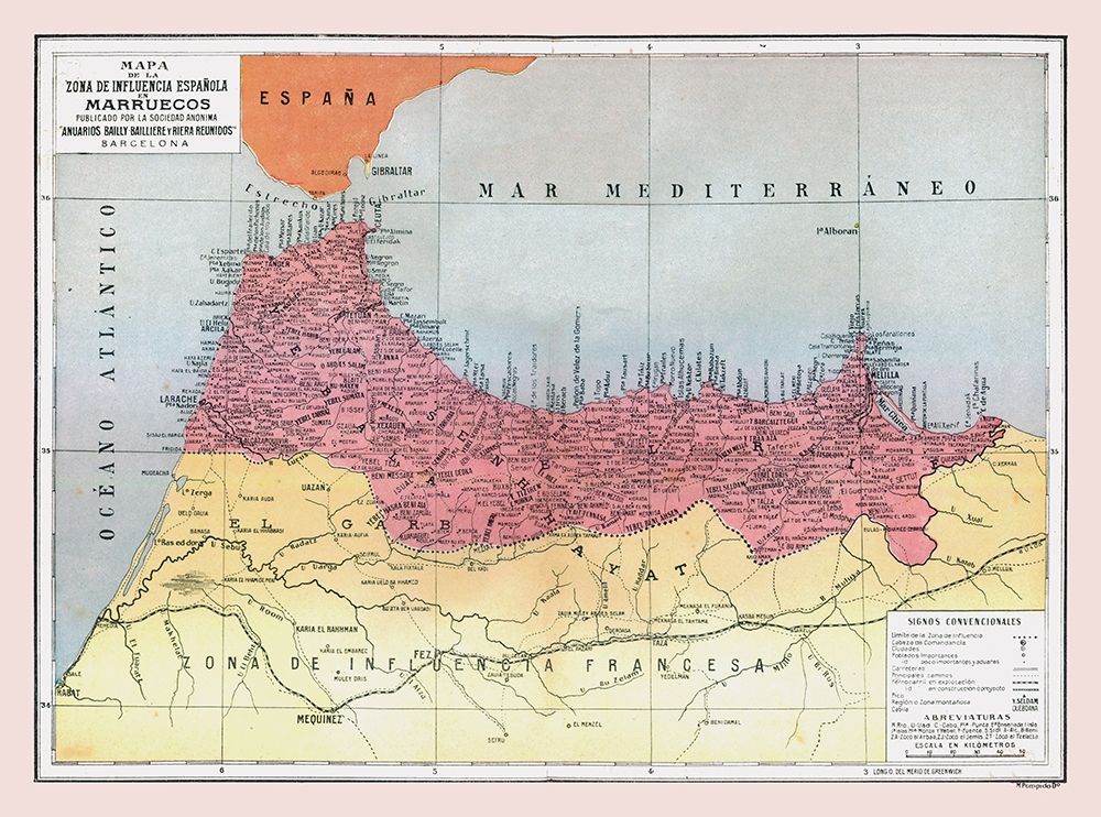 Africa Spanish Influence in Morocco - Pompido 1913