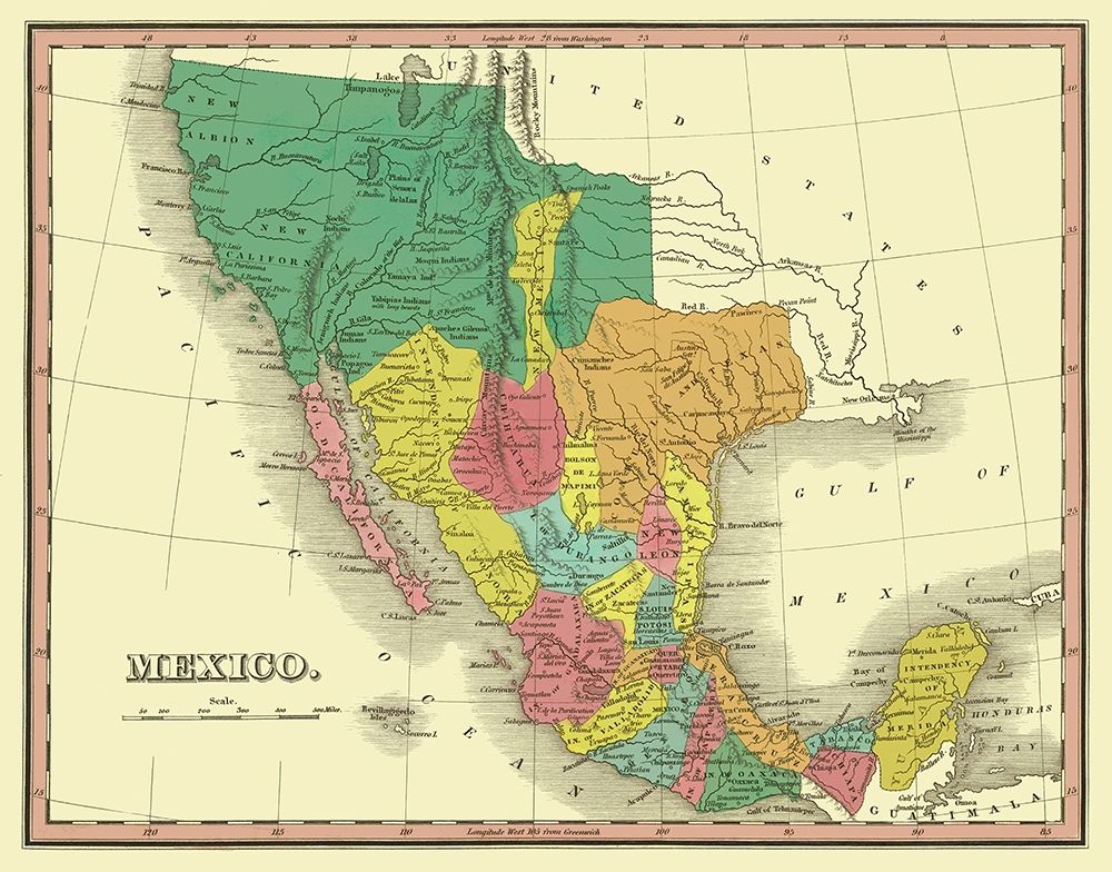 Territories Mexico - Finley 1831