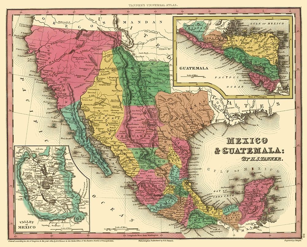 North America Mexico Guatemala - Tanner 1834