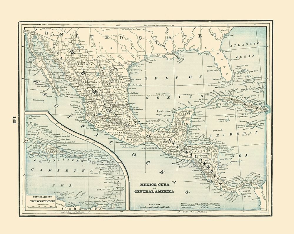 Central America Mexico Cuba - Rathbun 1893
