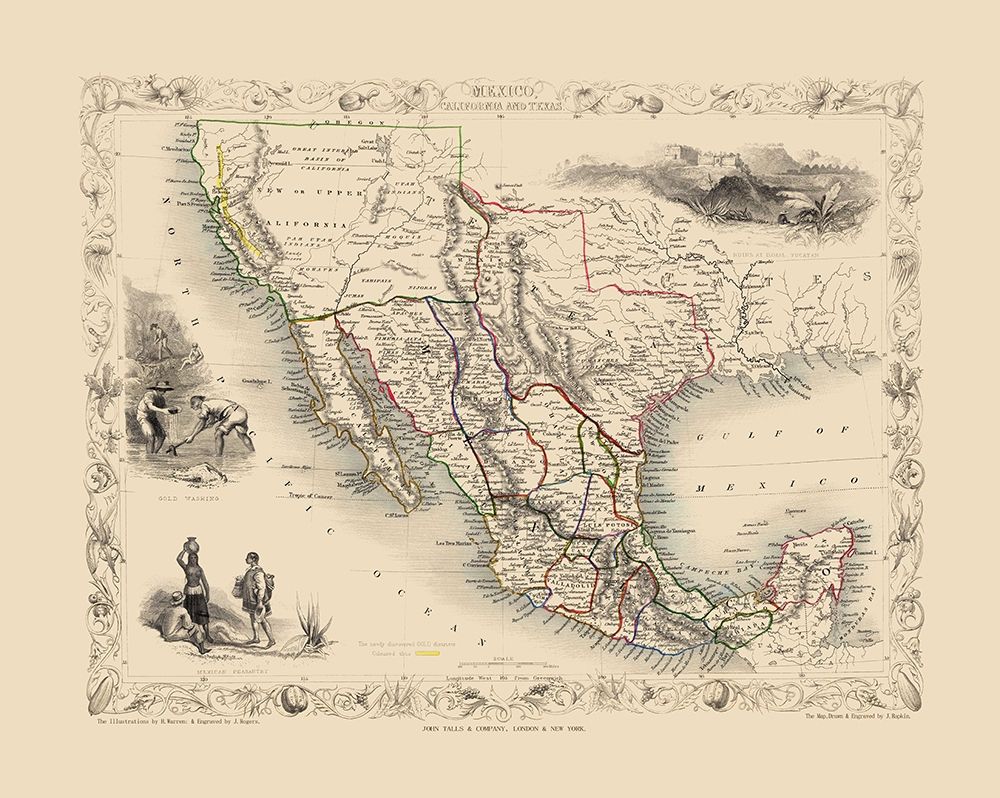 North America Mexico California Texas - Tallis