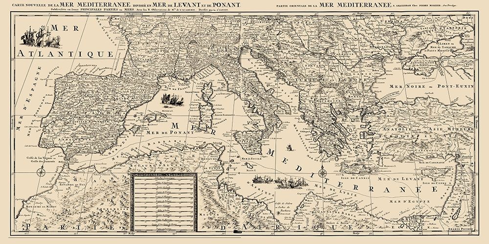 Mediterranean Sea Region - Sanson 1680