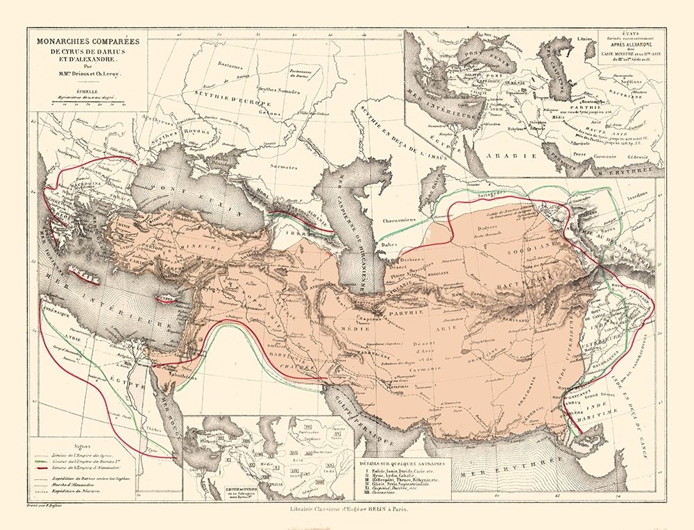 Middle East Comparison of Dynasties - Drioux 1882