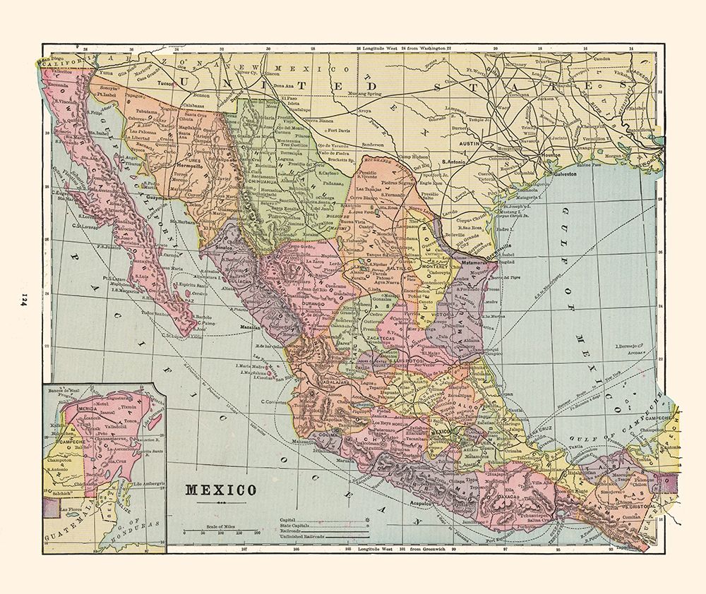 Mexico - Cram 1892