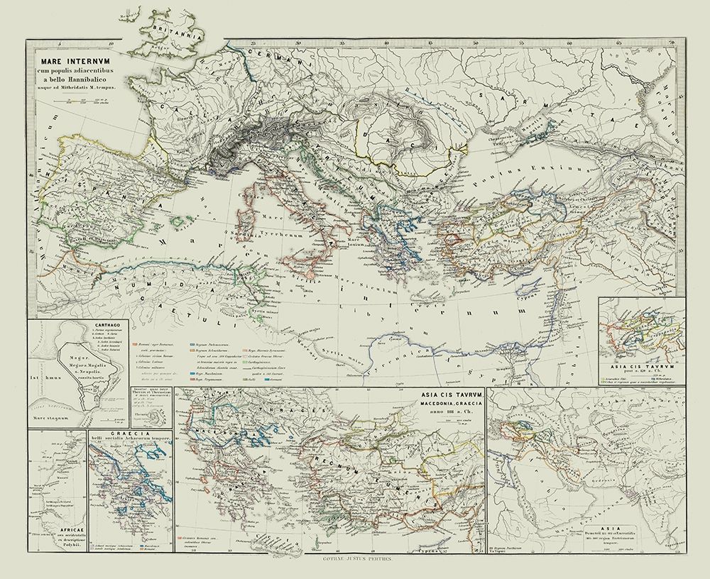 Mediterranean Asia Europe - Spruner 1865