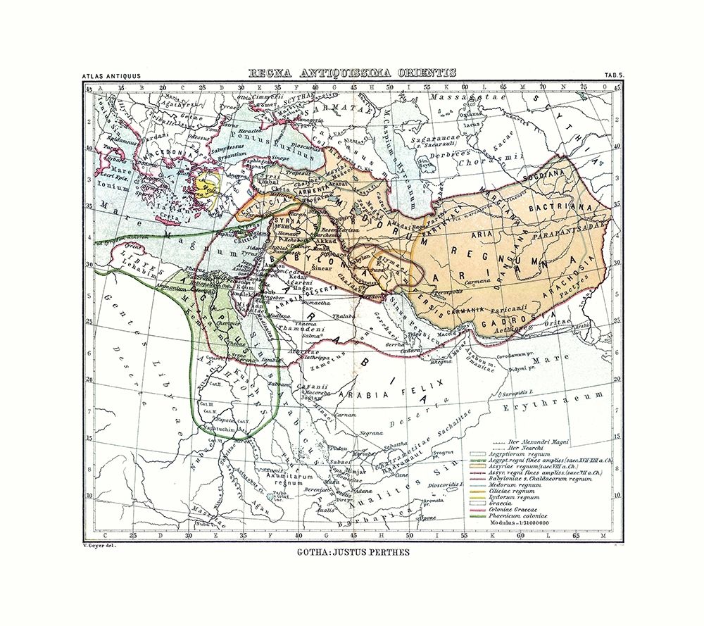 East Ancient Kingdom Middle East - Perthes 1896