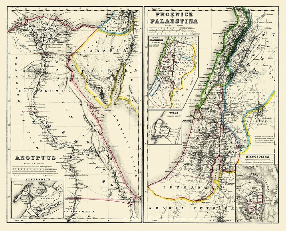 Middle East Egypt Palestina - Kiepert 1903