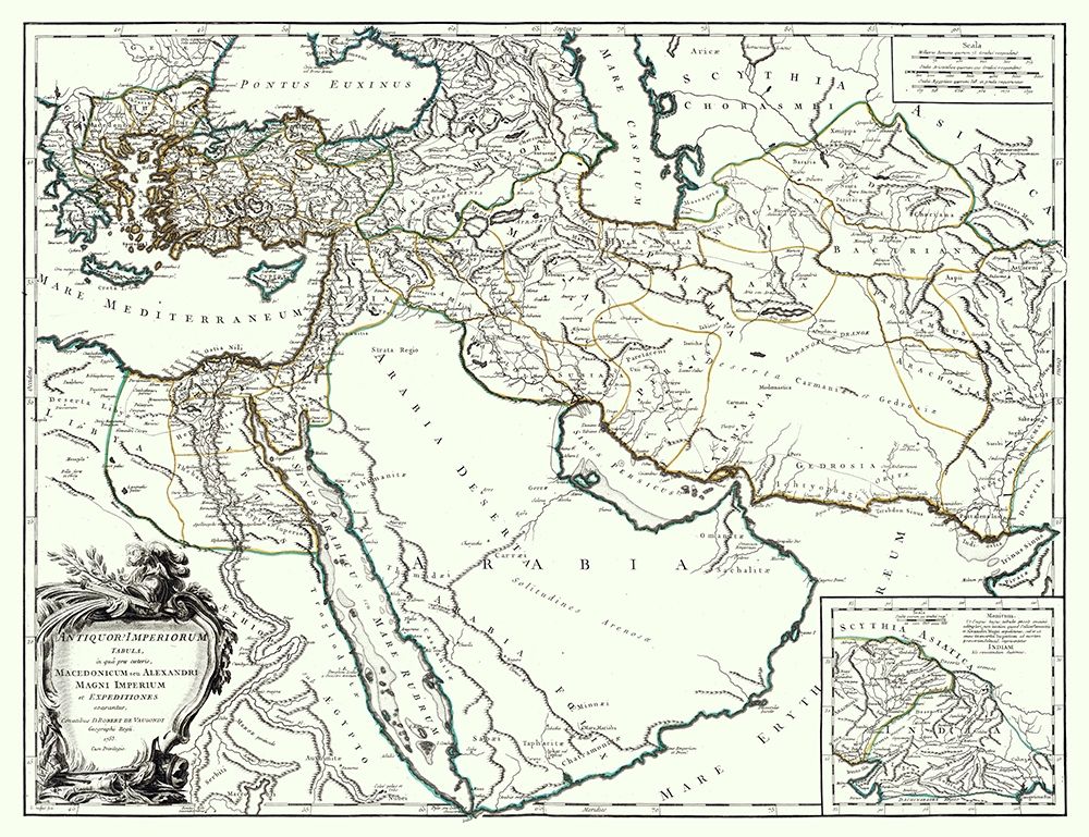Middle East Alexander the Great - Vaugondy 1757