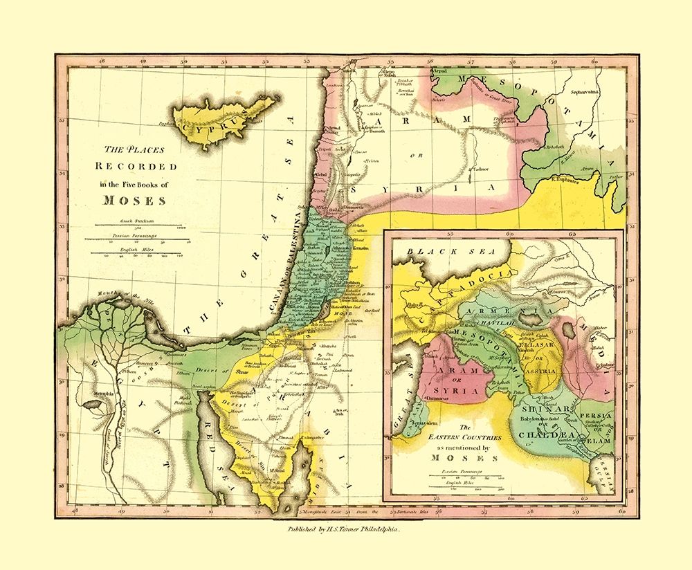 Middle East Five Books of Moses Places