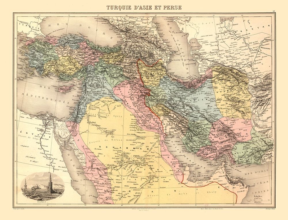 Middle East Turkey in Asia Persia - Migeon 1892