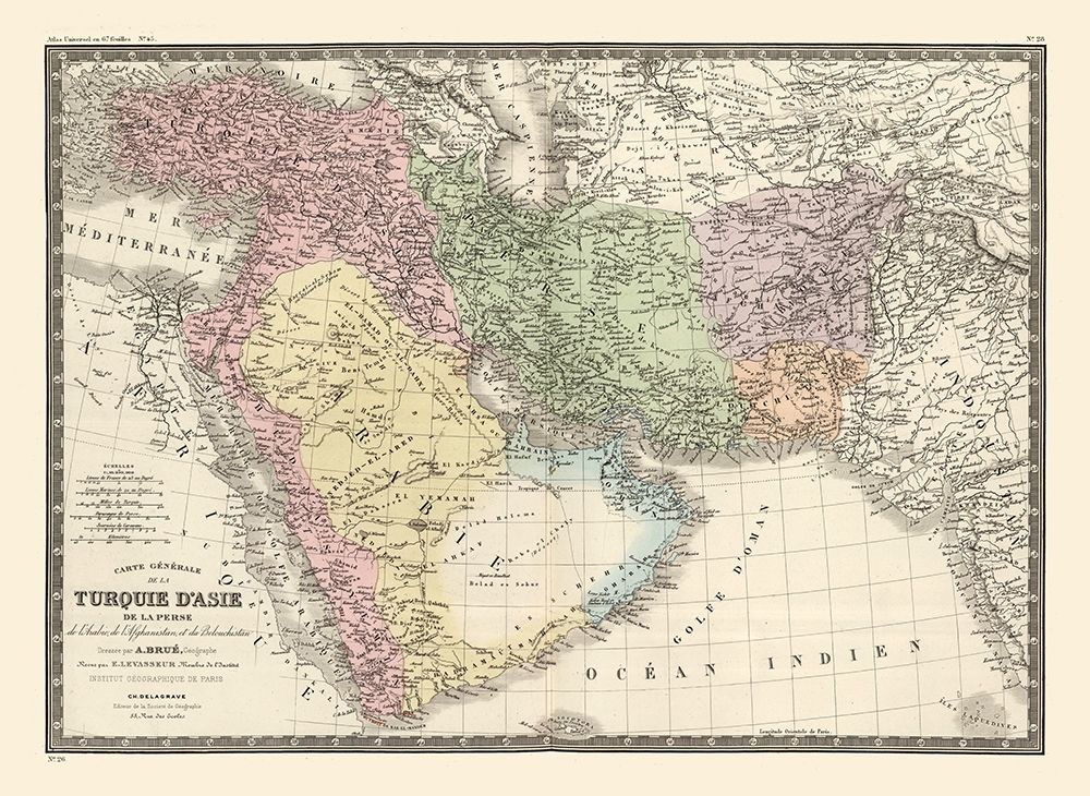 Middle East Turkey in Asia Persia - Monin 1839