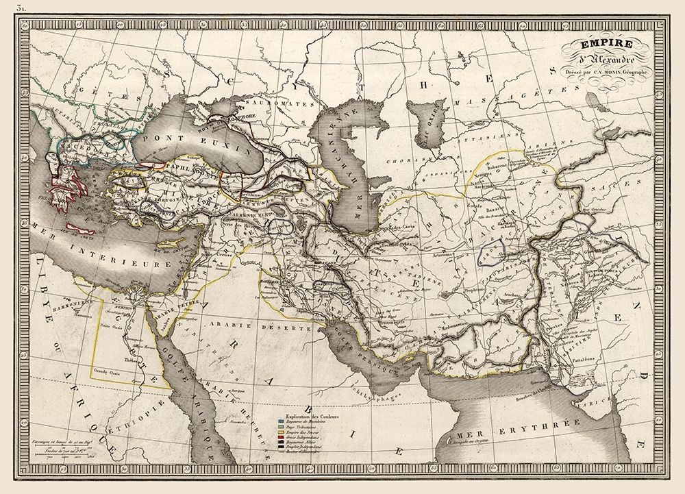 Alexander the Great Empire Middle East - Monin