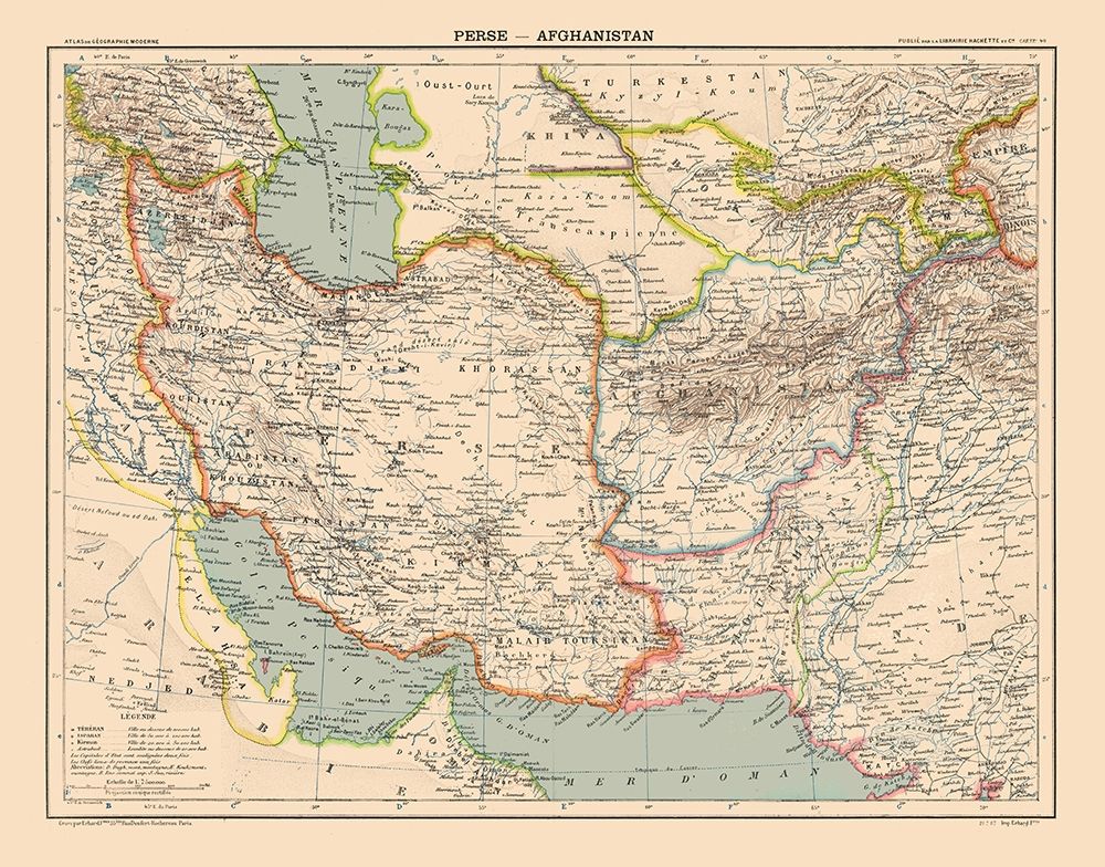 Afganistan Persia Pakistan Asia - Schrader 1908