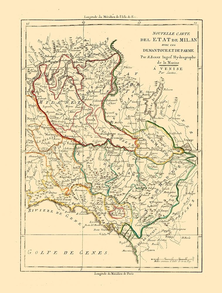 Milan Region Italy - Santini 1794