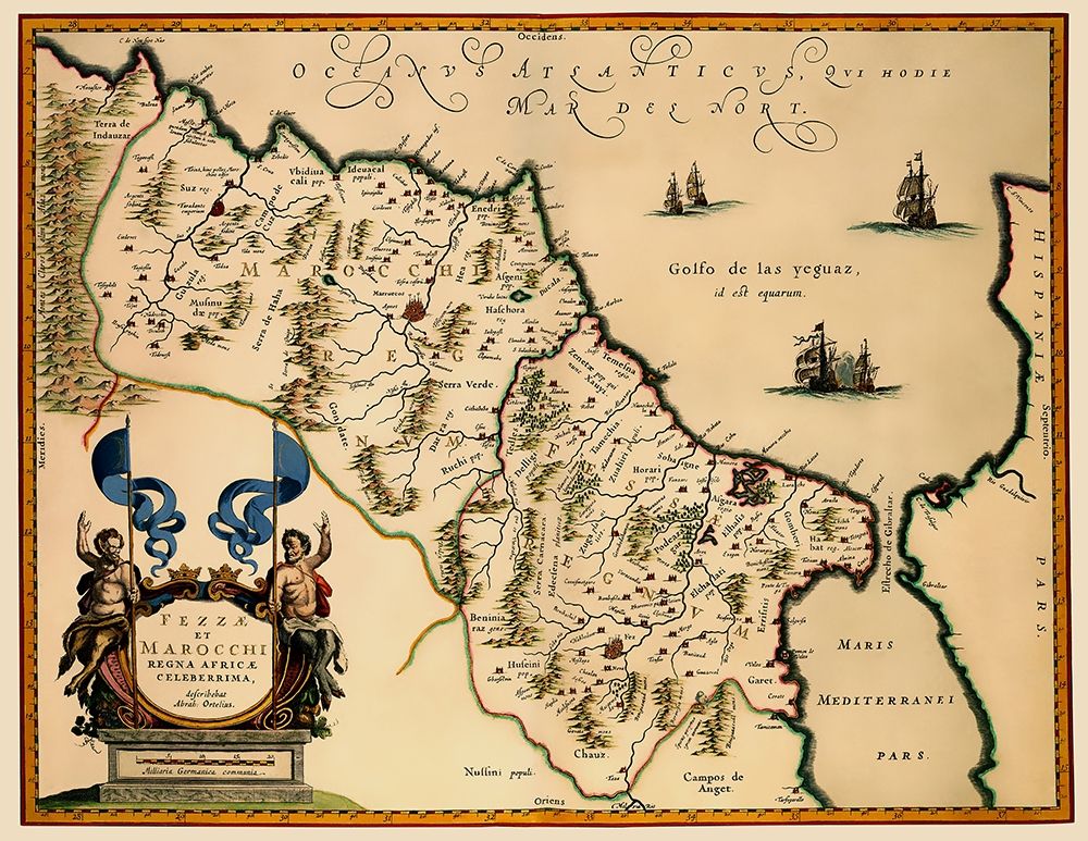 Morocco North Africa - Blaeu 1635