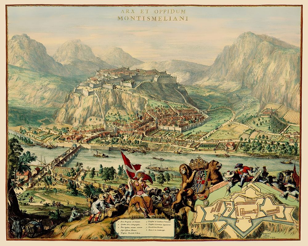 Montmelian Fortress France - DeHooghe 1675
