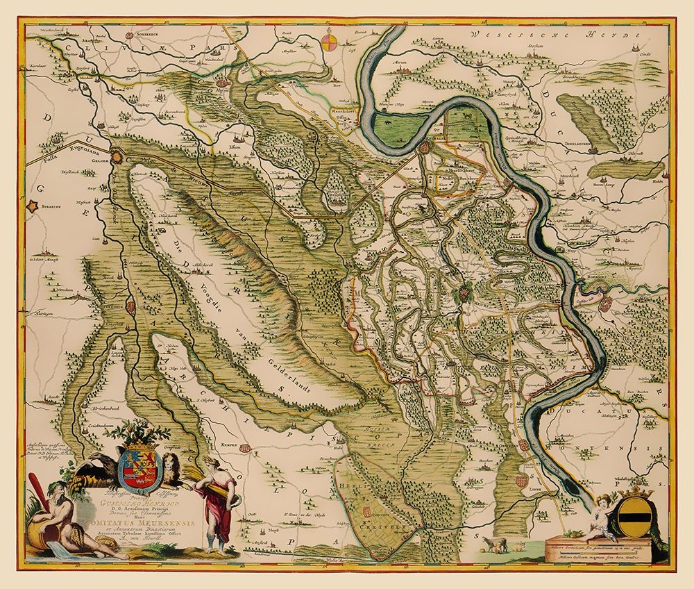 Moers County Germany - De Wit 1688