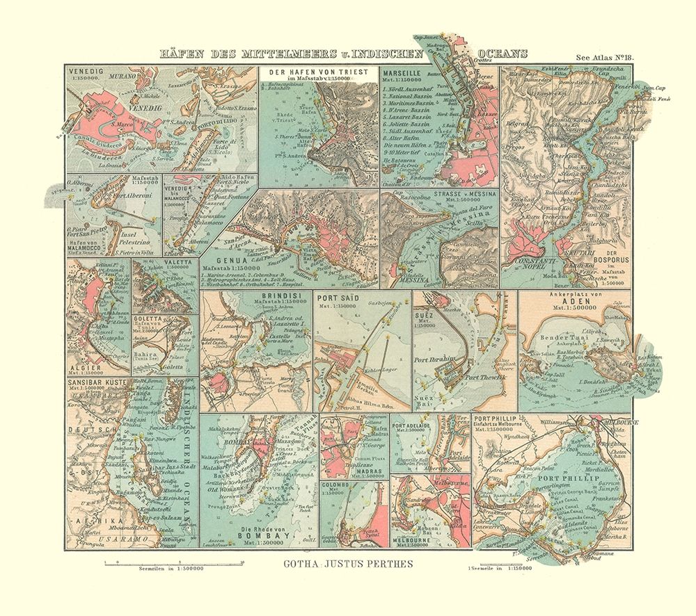 Mediterranean Sea Indian Ocean Ports - Perthes