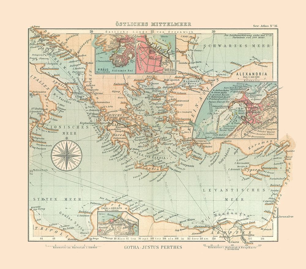Eastern Mediterranean Sea - Perthes 1914