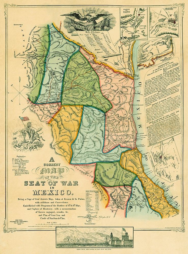 Seat of War Mexico - Disturnell 1847