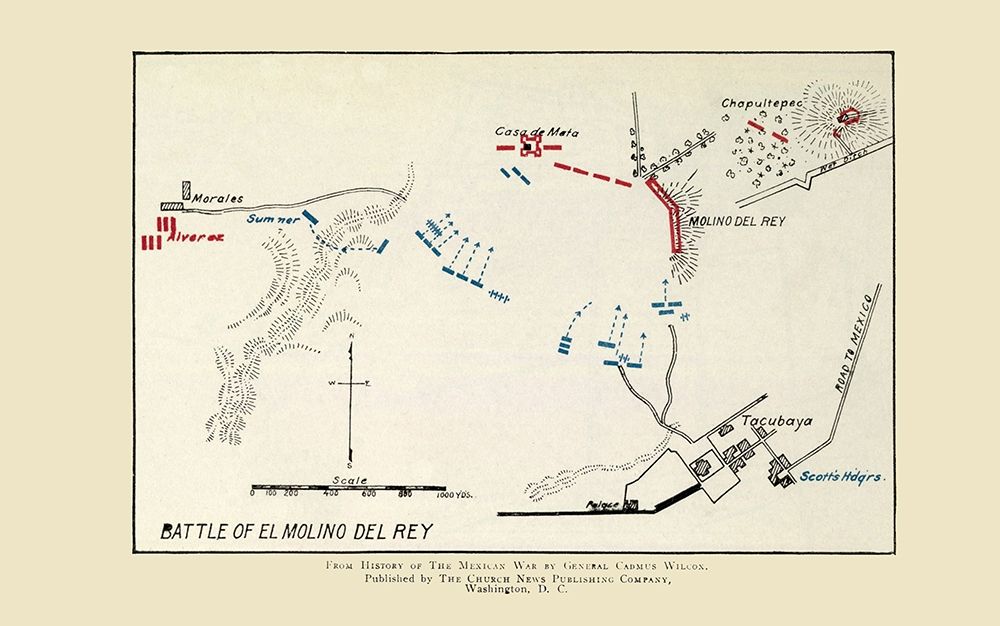 El Molino Del Rey Battle Map 1892