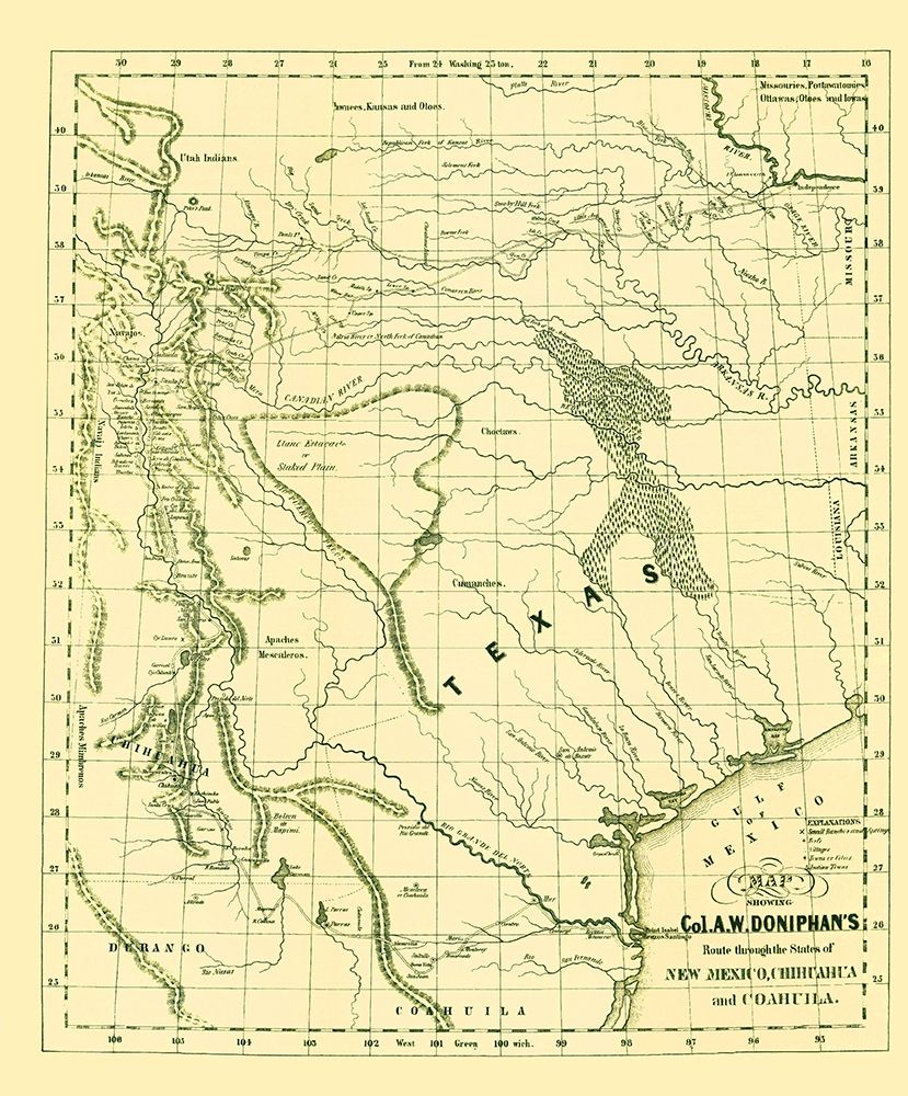 Route thru New Mexico Chihuahua Coahuila Mexico US