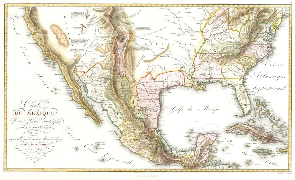 Territories Mexico United States - Humboldt 1811