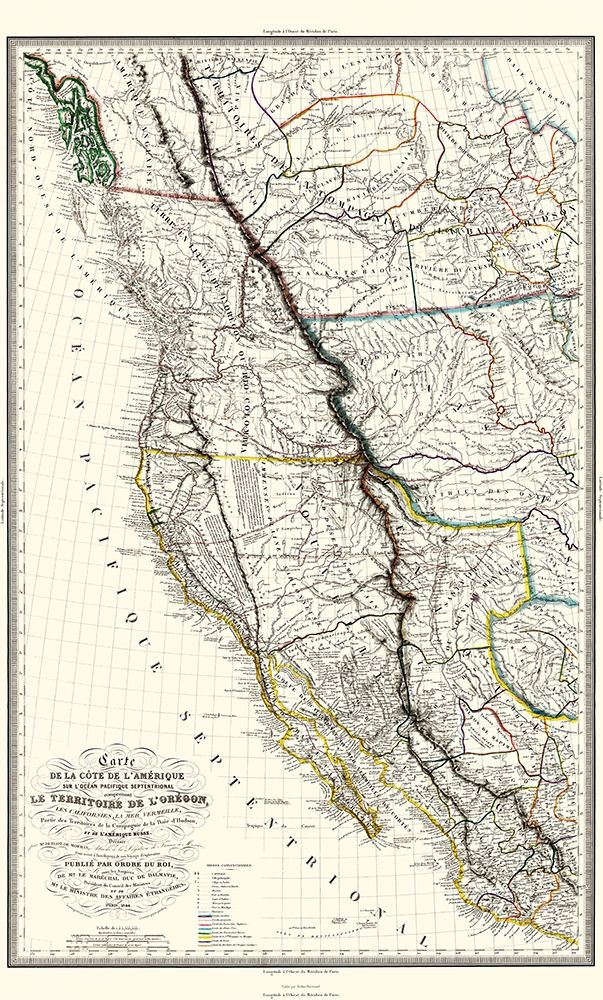 North America Western Territories - Hoen 1844