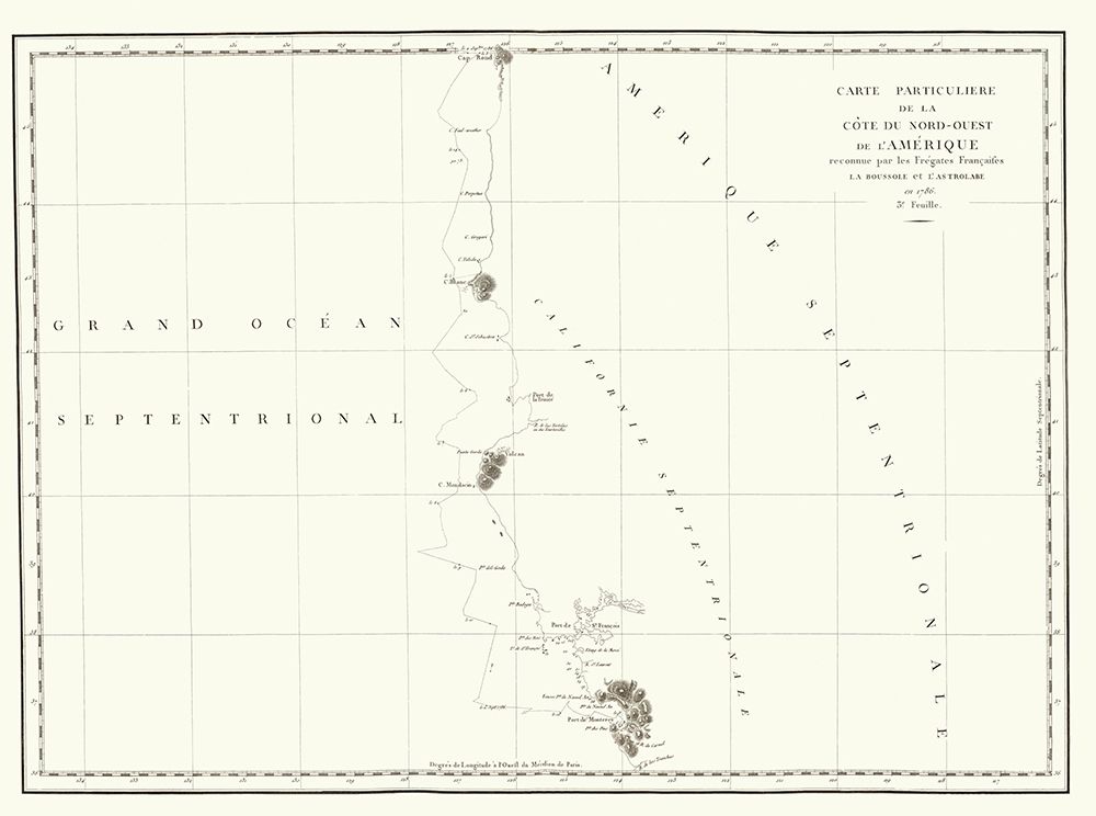 North America Western Coast - La Perouse 1786