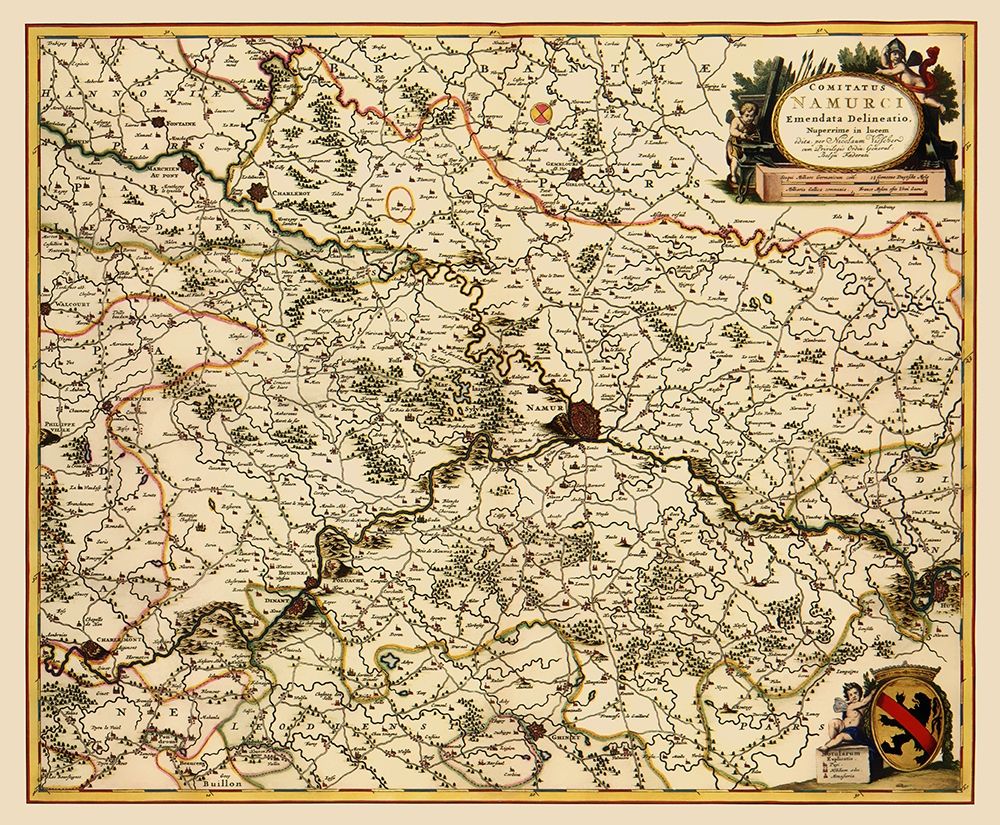 Namur Province Belgium Benelux - Visscher 1685