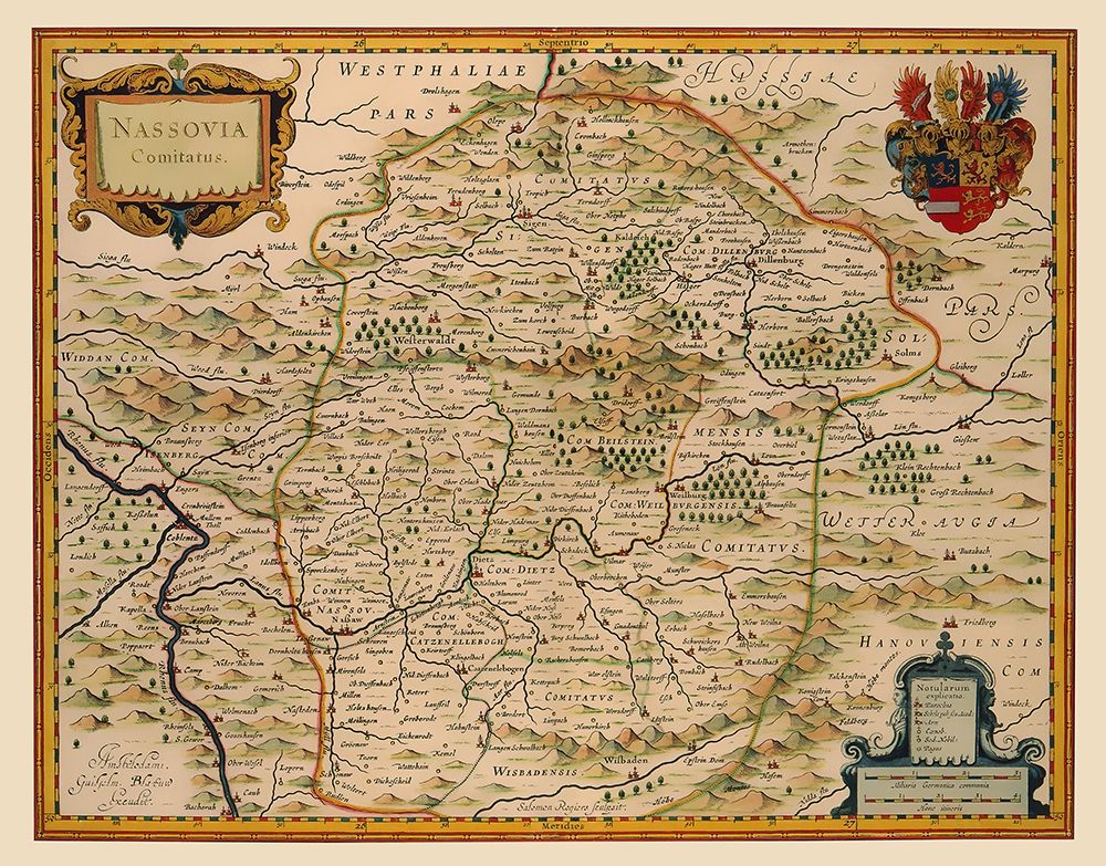 Nassau Duchy Germany - Blaeu 1630