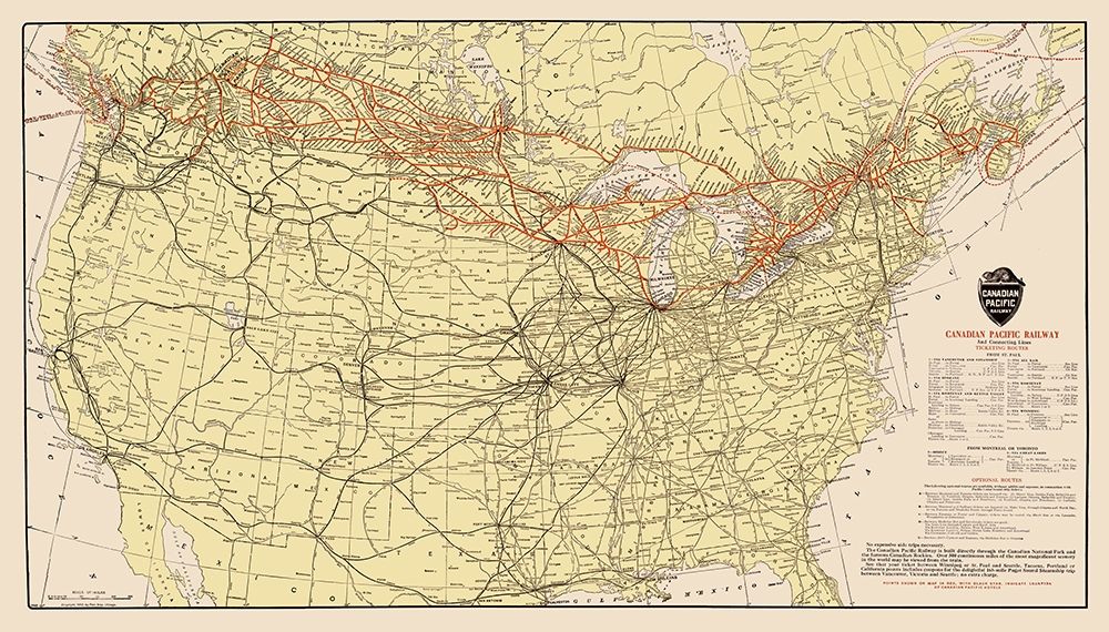 Canadian Pacific Railway with Connections 1912